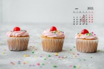 April 2021 Ice Cream Cake Desktop Calendar Wallpaper