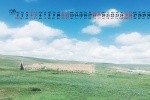 Endless grassland scenery calendar wallpaper for December 2021