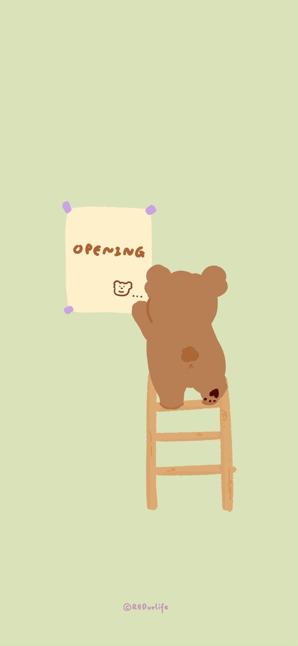 萌趣可爱小熊卡通手机壁纸
