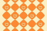 Little bear sweet orange curved screen mobile wallpaper