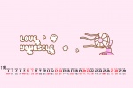 2011年11月少女粉可爱风格桌面日历壁纸