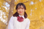 初秋户外美女学生妹唯美图片摄影