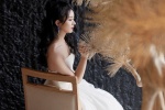 Zhao Liying sexy sexy photo in white tube top gauze skirt
