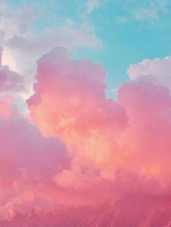 粉紫色的雲霞唯美手機壁紙圖片