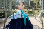 Zhang Zifeng's charming and sexy photos in chest-wrapped dress
