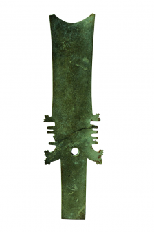 三星堆陶器館玉璋展示