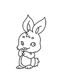 Rabbit simple drawing picture