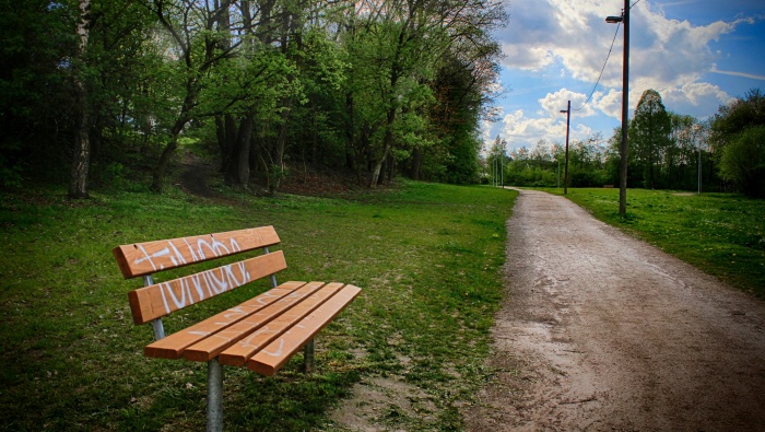 公园里的长椅图片桌面壁纸