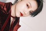 Liu Yuxin sexy photo in wine red suit