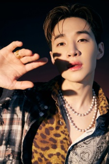 Liu Xianhua handsome photo pictures in leopard print shirt