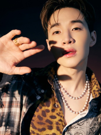 Liu Xianhua handsome photo pictures in leopard print shirt