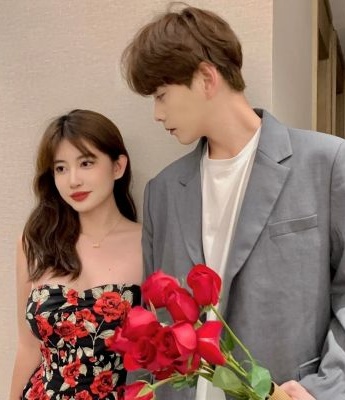 A portrait of a real couple, one person at a time