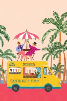 小清新手繪插畫手機壁紙