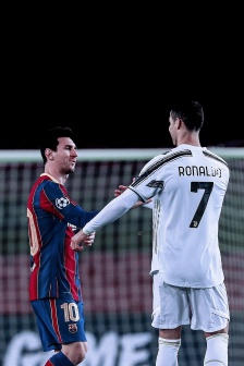 梅西C羅同場高清壁紙