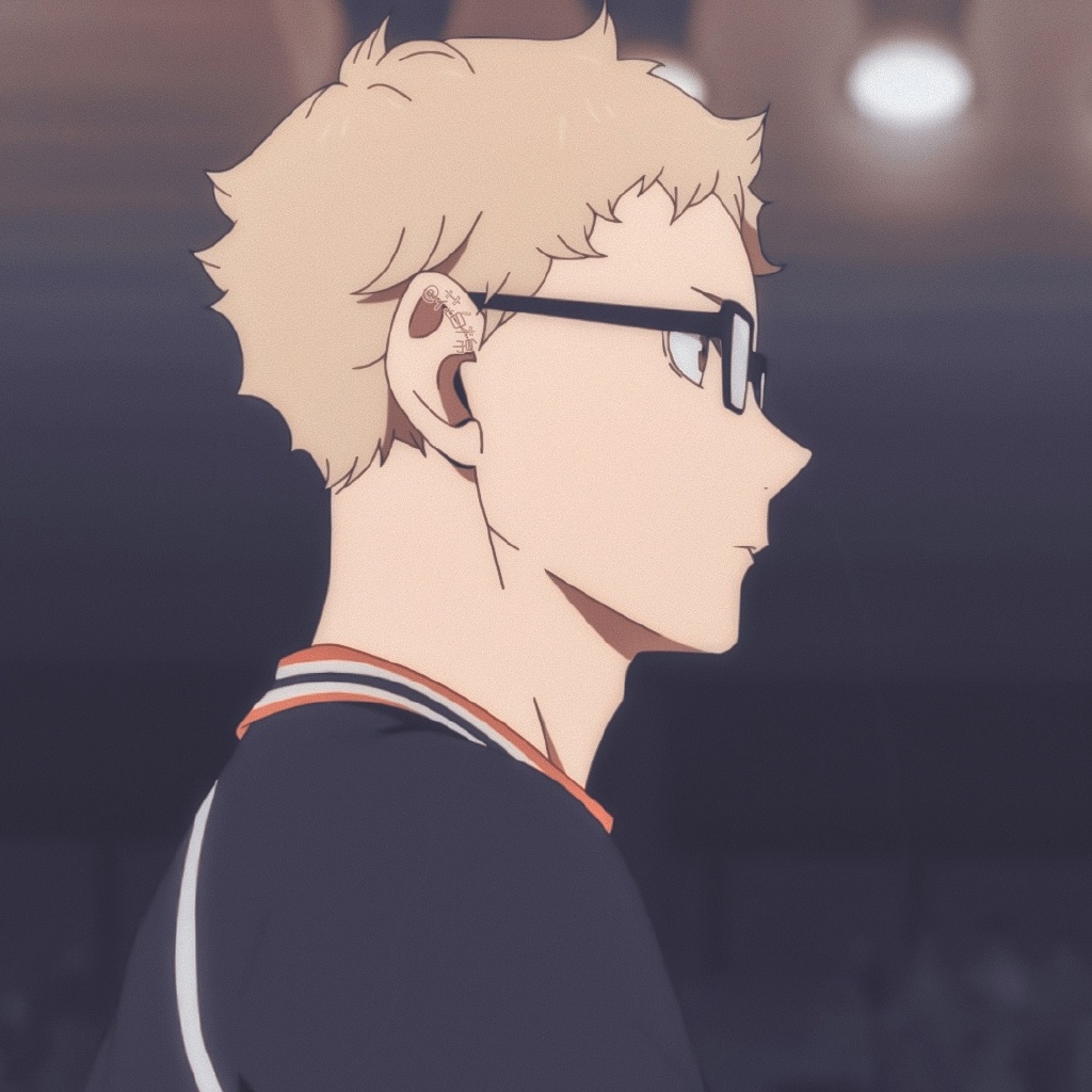 Volleyball boy Tsukishima Hotaru anime avatar