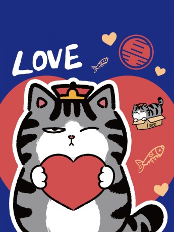 Cat Emperor theme mobile wallpaper