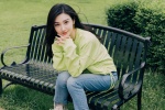 Jing Tianguo green sweatshirt fresh and sweet photo pictures