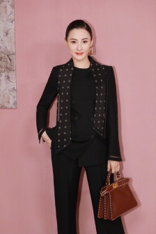 Cecilia Cheung all black suit FENDI event photos pictures