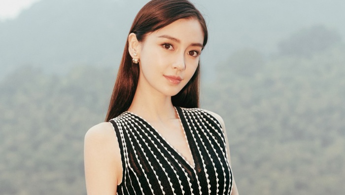 Angelababy sexy V-neck photo pictures wallpaper