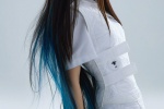 Angelababy peacock blue long hair sexy photo