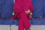 Gong Junmei handsome photo in red suit