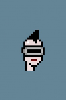 NFT mohawk pixel style mobile wallpaper