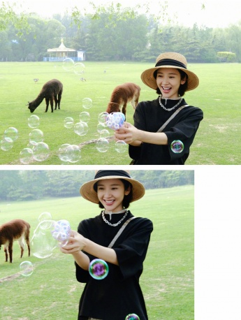 Tang Yixin is full of vitality and forest style photos