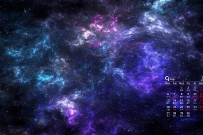 September 2021 beautiful night sky desktop calendar wallpaper