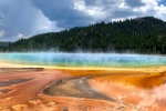 Yellowstone National Park Grand Prismatic Hot Springs Picture Desktop Wallpaper