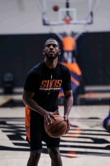 Suns Paul black jersey mobile wallpaper