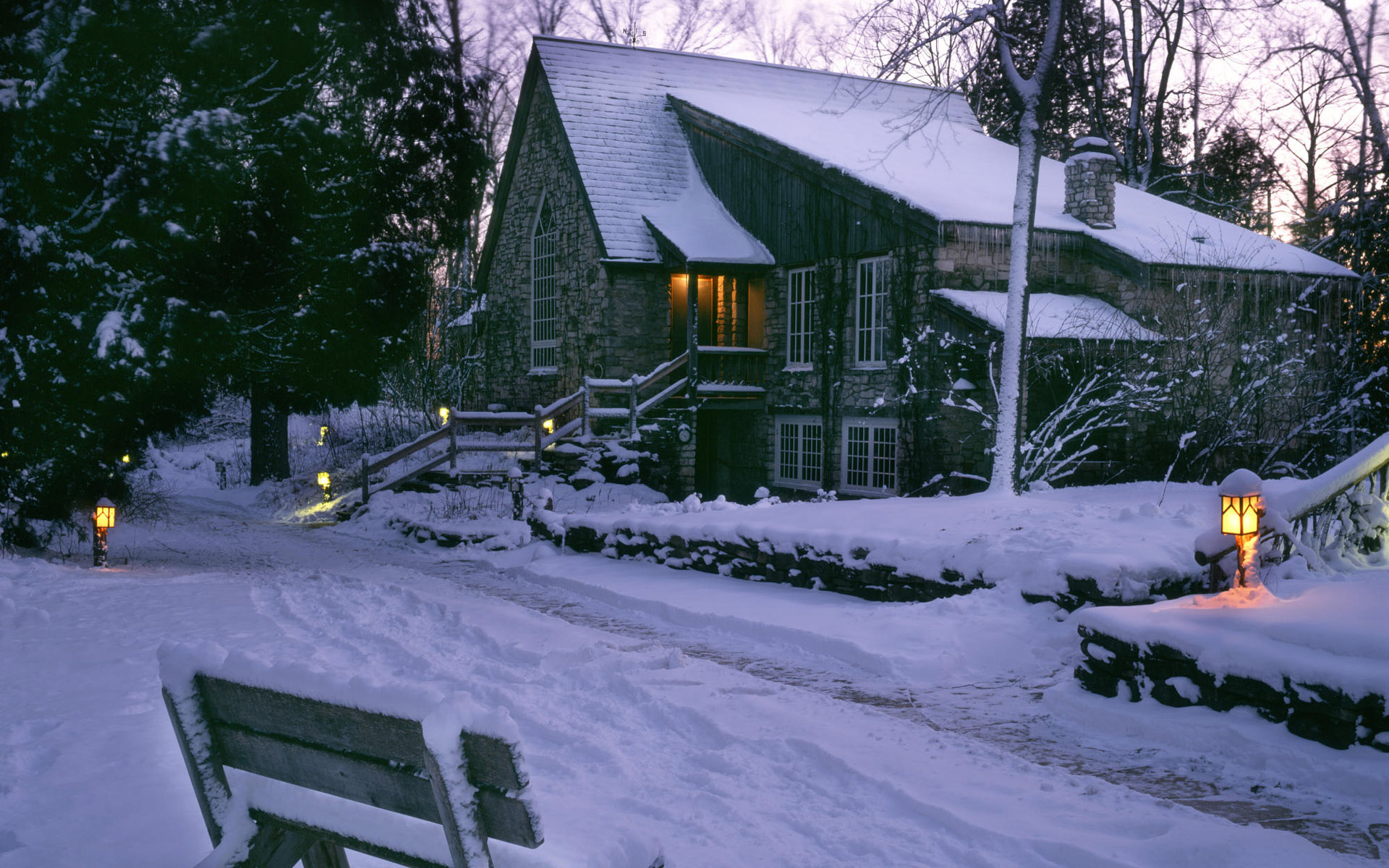 冬季唯美雪景图片电脑壁纸 第一辑