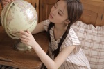可愛雙馬尾女孩害羞清純美女寫真照