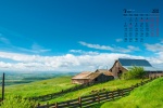 March 2022 blue sky and white clouds eye protection calendar wallpaper