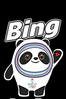 冰墩墩可爱创意锁屏手机壁纸