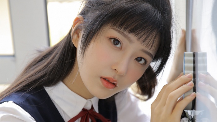 Taiwan beauty in school uniform photo desktop wallpaper