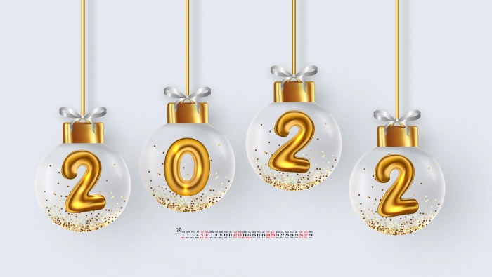 February 2022 creative digital calendar wallpaper