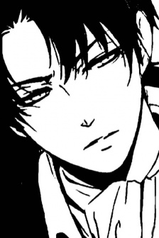 利威尔黑白风头像