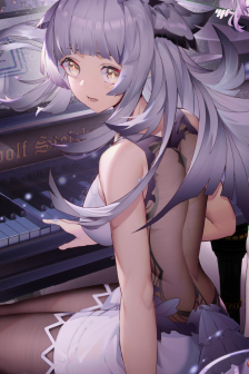 插畫美女二次元手機壁紙圖片