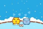 Hami cat winter cartoon picture desktop wallpaper