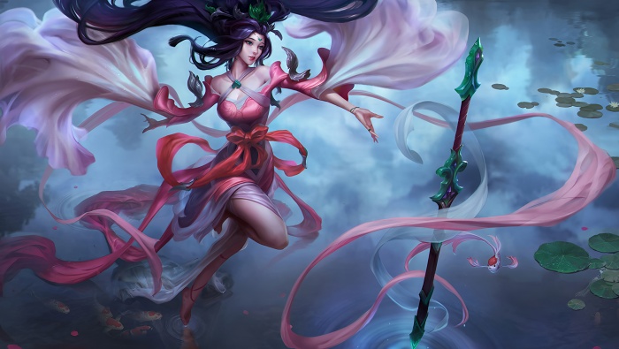 League of Legends Janna Wind Fairy original painting computer wallpaper