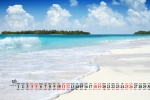 2021年9月夏日大海沙滩桌面日历壁纸