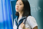 High school beauty graduation season beautiful uniform photo