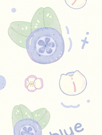 Cartoon style fruit series wallpaper