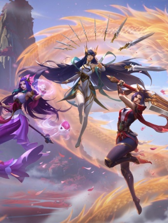 LOL mobile game Jade Sword Legend skin illustration