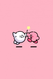 Kirby super cute pink mobile wallpaper