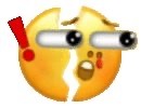 Yellow face cracked enlarged emoticon pack