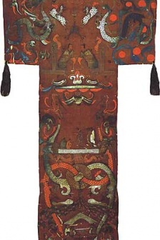 辛追墓T形帛畫局部細節高清大圖