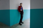 Li Sidani cool photo in red jacket