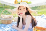 Fresh summer straw hat beauty wallpaper picture