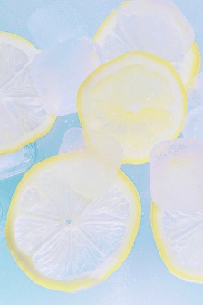 冰块柠檬小清新夏日手机壁纸图片